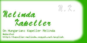 melinda kapeller business card